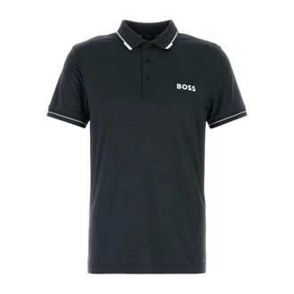 HUGO BOSS Hugo, Polo Shirts, male, Blue, Size: 3XL Midnight Blue Stretch Polyester Polo Shirt