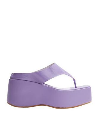 8 by YOOX LEATHER PLATFORM FLIP-FLOPS