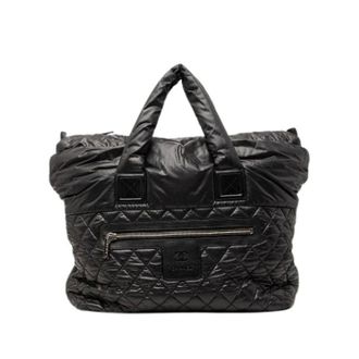 Chanel Pre-owned Tote Bags, female, Black, Size: ONE SIZE Pre-owned Coco Cocoon Tote