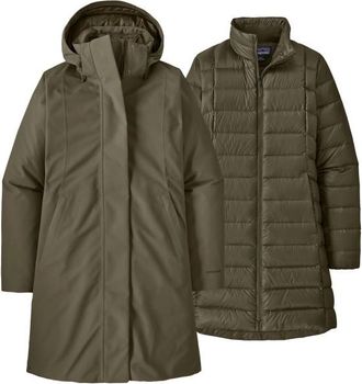 Patagonia Tres 3-In-1 Parka Mantel f&uuml;r Damen | braun/oliv