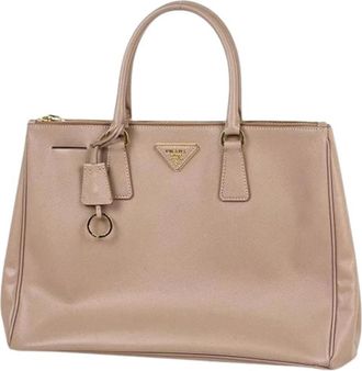 Prada Pre-owned Vintage Tote Bag - Dames - Vintage Shopper - Beige - ONE Size - Leer - Vintage