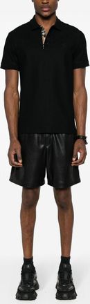 Burberry Mens Logo Polo Shirt - Black Cotton - Size X-Small