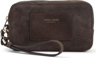 Giorgio Armani Brown Calf Leather Beauty Case-Donna