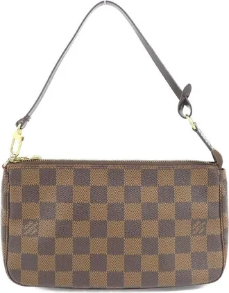 Louis Vuitton Damier Ebene Coated Canvas Pochette Pouch (Pre-Owned)