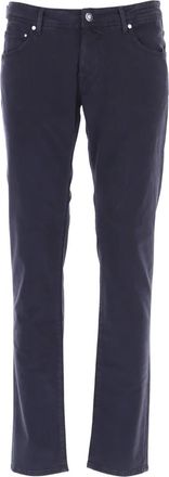 Jacob Cohen Slim Fit Broeken - Heren - Broeken - Blauw - Maat: W38 Katoen