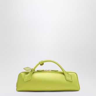 Alaia Le Teckel satin pouch in lime