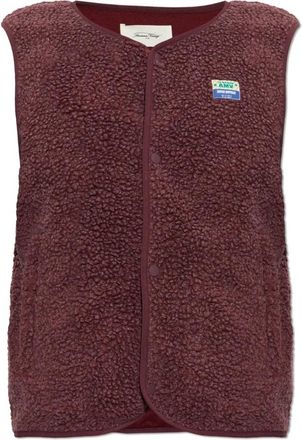 American Vintage Hoktown Fleece Vest - Heren - Bodywarmers - Rood - XL - Polyester - Jassen