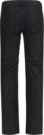 Rick Owens Mens Black Wool Oves Aries Straight-Leg Jeans Clothing