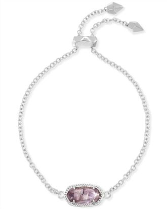 Kendra Scott Womens Elaina Delicate Chain Bracelet In Rhodium Purple Amethyst