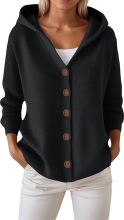 Generic Womens Lightweight Cardigan Lady Ribbed Knit Cardigans Ladies Round Neck Sweater Short Knitwear Style Women Office Wear Top Warm Knitted Sweaters for 