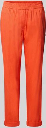Marc Cain Stoffhose aus Leinen-Mix mit franz&ouml;sischen Eingrifftaschen in Koralle, Gr&ouml;&szlig;e 34