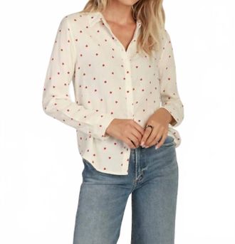 Dylan Hearts Shirt In White Red
