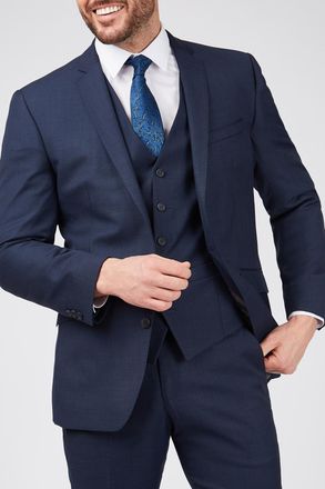 Scott Mens Pick & Premier Fit Suit Jacket - Blue - Size 44 Regular