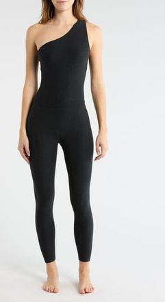 Beyond Yoga Space Dye Upswing One-Shoulder Jumpsuit in Darkest Night at Nordstrom Rack, Size Large