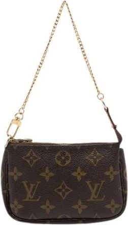 Louis Vuitton Pre-owned Mini Pochette Accessoires - Dames - Vintage Mini Tas - Bruin - ONE Size - Vintage