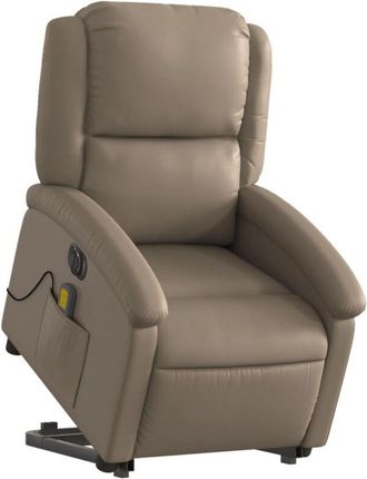 vidaXL Vidaxl - Sill&oacute;n Reclinable De Masaje El&eacute;ctrico Cuero Sint&eacute;tico Capuchino