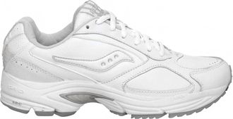 Saucony Womens Grid Omni Walker Shoe In White/silver