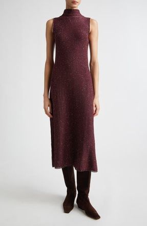 Altuzarra Marian Sleeveless Shimmer Sweater Dress in Maroon at Nordstrom, Size X-Small