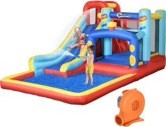 OUTSUNNY Castillo hinchable 435x245x200 cm multicolor