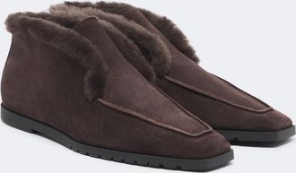 Toteme Botines de ante con borrego