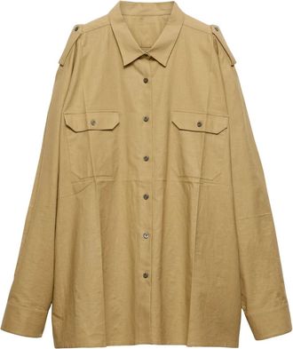 Prada Camicia oversize in cotone - Toni neutri