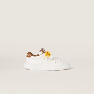 Miu Miu Leather Sneakers With Double Laces