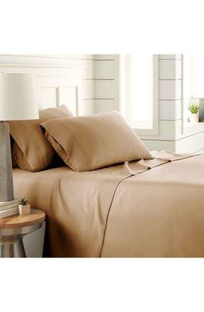 Southshore Fine Linens Premium Collection Pleated Extra Deep Pocket Sheet Set in Taupe at Nordstrom Rack, Size Queen