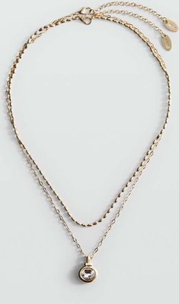 Mango Collana doppia combinata oro - Donna - Taglia unica - MANGO
