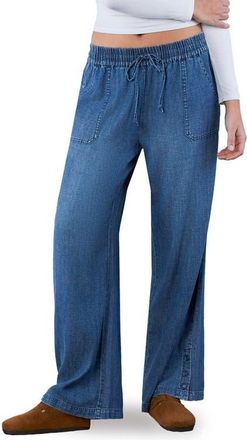BILLY T Hero High Waist Wide Leg Pants in Urban Denim at Nordstrom, Size X-Small Regular