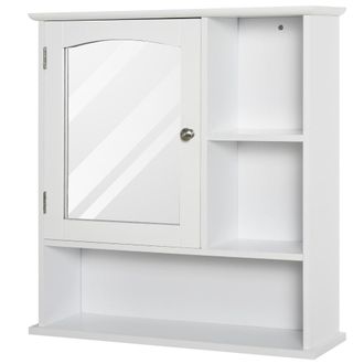 Kleankin Armario con Espejo 60x18x63 cm Blanco