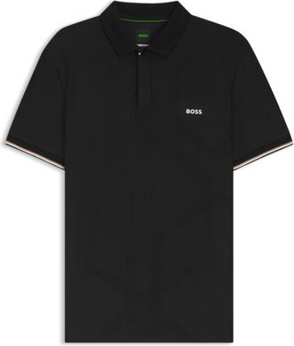BOSS Bodymap-detail polo shirt with quick-dry performance