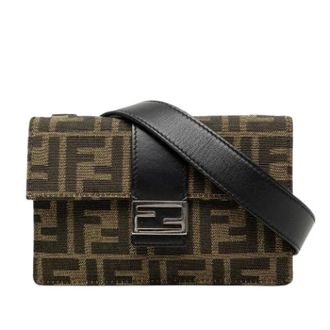 Fendi Pre-owned Canvas Crossbody Bag - Dames - Pre-owned - Bruin - Maat: ONE Size Leer