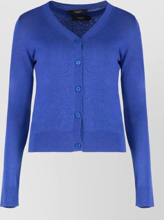 Max Mara silk linen cardigan layered design v neck