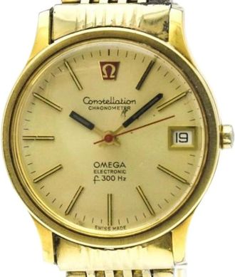 Omega Pre-owned Constellation 198.0003 - Heren - Vintage Horloges - Geel - ONE Size - Vintage