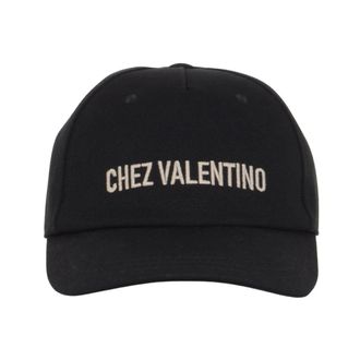 Valentino Chez Valentino Baseballpet - Heren - Accessoires - Zwart - Maat: 58 CM Katoen