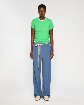 Serena Bute Lightweight Twill Boyfriend Trouser - Denim Blue