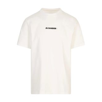 Jil Sander T-Shirts, male, White, Size: S White Cotton Shirt