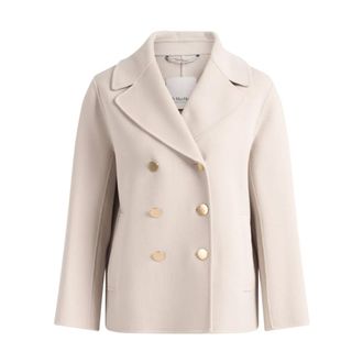 Max Mara Double-Breasted Coats, female, Beige, Size: XS Margot Jacket