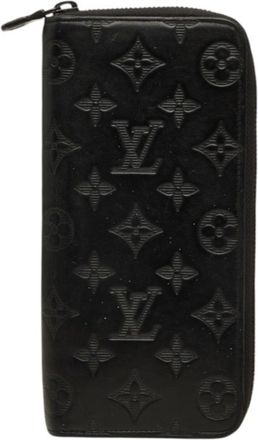 Louis Vuitton Black Monogram Leather Coin Purse/Coin Case (Pre-Owned)