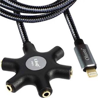 Trade Shop Trade Shop - Cable De Audio De Lightning A 5 Adaptador De Gato Hembra 5 En 1 Desde 5 Metros Ip5050
