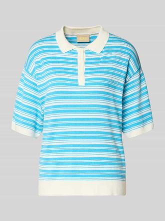 Jack & Jones Strickshirt mit Polokragen Modell VILDA in Blau, Gr&ouml;&szlig;e XS