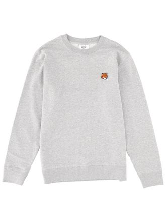 Maison Kitsun&eacute; Fox-Head Logo Cotton Sweatshirt - Gray