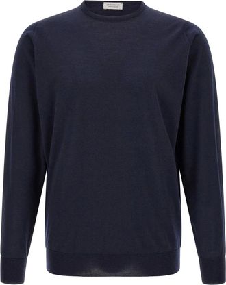John Smedley Marcus Crew Neck - Knitwear - Hombre - Azul - 2XL