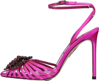 Aquazzura Schoenen, Dames, Roze, 40 EU, Leer, Crystal Margarita Pump 105