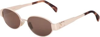 Celine Metal Triomphe Cl 40235U 28E - Dames - Zonnebrillen - Geel - 54 MM - Nylon - Accessoires