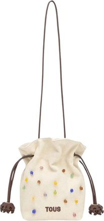 Tous Heritage Small Bucket Bag - Dames - Schoudertassen - Beige - ONE Size - Katoen - Tassen