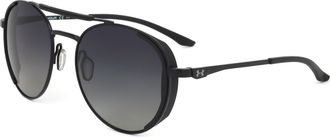 Under Armour Unisex 55 mm Black Sunglasses