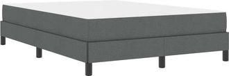 vidaXL Vidaxl - Cama Tipo Box Spring Con Colch&oacute;n Gris Oscuro 140 X 200 Cm Tela