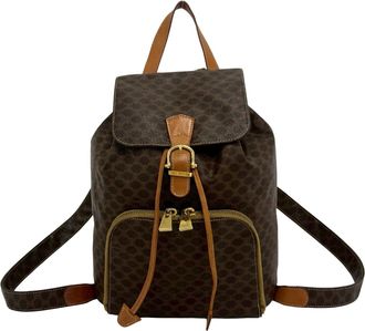 Celine Brown Pvc Leather Backpack (Pre-Owned)