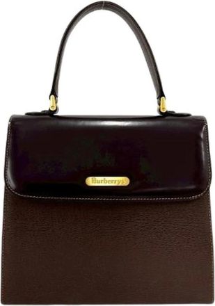 Burberry Pre-owned Handbags, female, Brown, Size: ONE SIZE Pre-owned Patent Leather Handbag